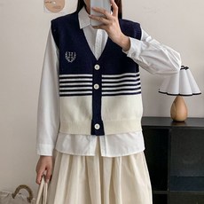 루나걸 여성용 미소떼 니트 조끼 L24FV070913