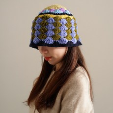 바비수 양두 컬러믹스 입체니트짜임 버킷햇