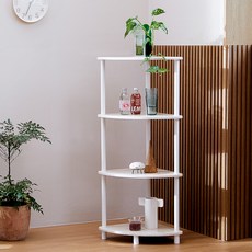 Tres Belle STAY 轉角展示架 層架, 4層, 橡木色