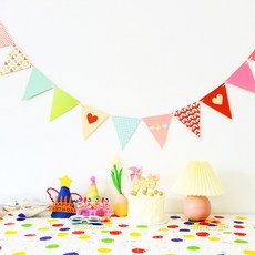 젤루뚝 생일파티 가랜드 풍선 데코 꾸미기 세트, 하트, 1세트