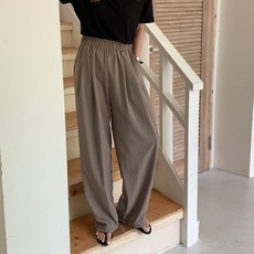 보리 투턱 와이드 밴딩 임부용 팬츠 a815
