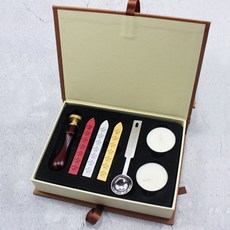 북케이스 이니셜 G 3색 왁스 실링 세트, 혼합색상, 1세트