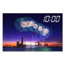 LED 시계 캔버스 프린팅 액자 800 x 500 mm, 옵션05