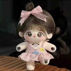 모카돌 닝닝 유골 무속성 솜인형 + 원피스 세트, 20cm, 핑크(원피스), 1세트