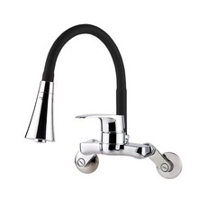 外接式萬向水龍頭 黑色, 1個