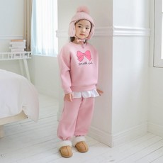 ROROCHAT 女童胭脂刷毛上下套裝