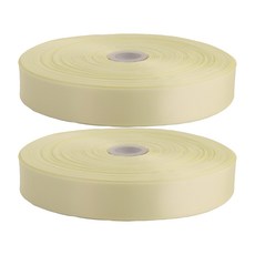 Inp 緞面緞帶 2入 25mm, 180m, 奶油色