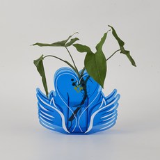 塔尼家 裝飾壓克力花瓶 ZSP040, 天鵝 藍色