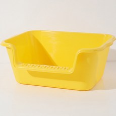 REDPUPPY 貓咪Io貓砂盆, 黃色, 1個