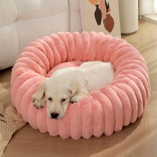 DING DONG PET 寵物毛球貂絨坐墊靠墊, 粉紅色, 1個