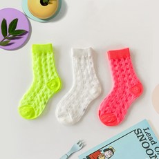DRESSHOUSE Bidangil 兒童用Port格紋透膚襪 3雙