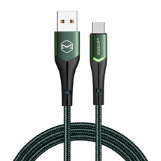 Mcdodo 麥多多 Indicator Type C QC4.0 充電傳輸線, 1m, 綠色(CA-7961), 1條