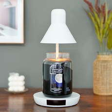 YANKEE CANDLE 遙控蠟燭加熱燈+蠟燭 L號+燈泡組 2入, 白色(蠟燭加熱燈)+Midsummers Night(蠟燭)