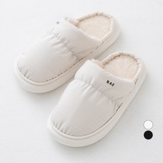 BASE ALPHA ESSENTIALS 男女通用 基本款 鋪棉毛絨拖鞋, 230, 白色