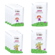 IVLY nature 嬰幼兒洗衣精 梔子花香 1.2L 5入+嬰幼兒衣物柔軟精 梔子花香 1.2L 5入, 1套