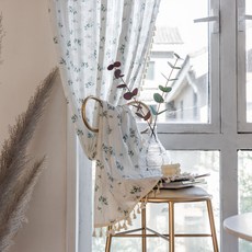 Artyhome 小碎花圖案穿管式窗簾, 紫丁香