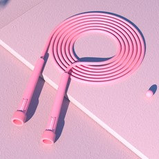 허그핏 액티브 길이조절 안꼬임 교육용 줄넘기, 03 핑크, 1개