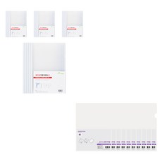 ECO Chungwoon 多色抽桿文件夾 A4 40入+多色L夾 10入, 透明度, 1套