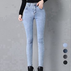 Elsso 女款高腰緊身刷毛牛仔褲