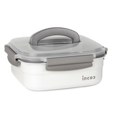 incoc Stencock 奶油色方形手提密封容器 1號, 2700ml, 1個
