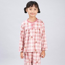 FOXCLUB 兒童款針織熊蜜桃絨睡衣上下套裝