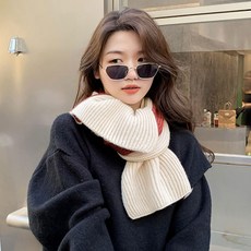 지앤와이 투톤컬러 니트 쁘띠 목도리