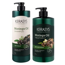 KERASYS 可瑞絲 辣木油大容量洗髮精 1L+護髮素 1L, 1套