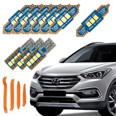 CARTEM 車用 Luna LED 室內燈+拆卸工具 全套組合, 現代 Santa Fe DM The Prime 2015年 6月~2018年 1月, 1套