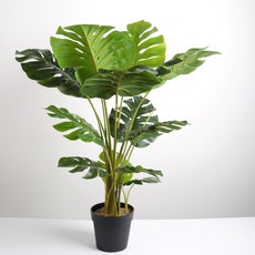 몬스테라 인조나무 110cm + 원예용 리얼스톤 세트, 혼합색상, 1세트