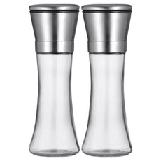 Bimodern 304不鏽鋼可調節顆粒鹽和胡椒研磨罐, 210ml, 2個