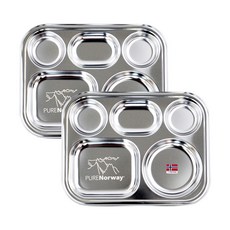 Pure Norway 不鏽鋼方形餐盤 2入, 單一顏色