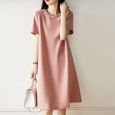 POPLARNC 女款V領挖洞圓領洋裝 P25SMOPS031321, 粉紅色