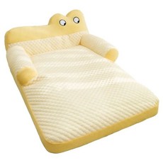 豆豆涼感沙發/狗窩 可拆洗, 黃大眼萌 黃色, 1個