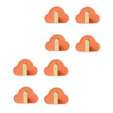 조이앤조이 심플 라인 거실 벽걸이 후크 4p, 03 오렌지, 2개