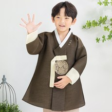 GAON BABY HANBOK 男童用菊花圖案韓服套裝 AM238