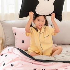 알러지케어 키즈 사계절 이불패드세트 솜포함, Rabbit Pong