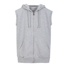 Basic Plus 男女通用素色連帽拉鍊背心 BBK-106