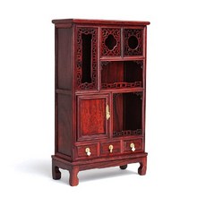 藍色活木微型古董家具櫃, 單色