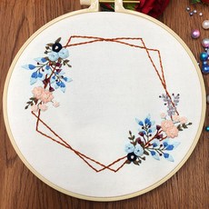 花朵相框愛好刺繡DIY, 1個, 2