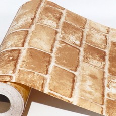 DECOMI Airfree無氣泡仿舊磚紋壁貼 STONE-106, 黃色