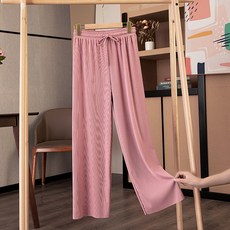 Goodif 女款輕薄羅紋舒適鬆緊帶直筒運動休閒褲