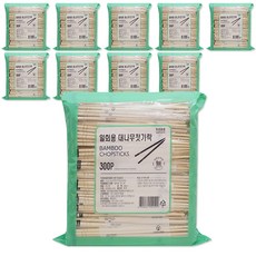 나무와사람들 대나무 젓가락 20cm, 300개입, 10개
