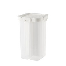 廚房穀物儲藏塑膠密封罐 D_RD_31, 白色的