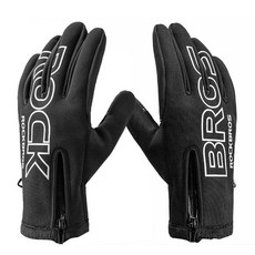 ROCKBROS 自行車專用防寒手套 S091-4BK, 黑色, 1雙