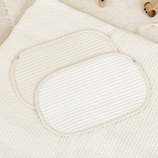 my little daisy Maride 嬰兒絎縫人造絲枕頭吸汗墊 2 件, 白色