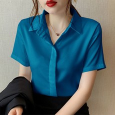 Doobom 女款日常休閒短袖襯衫