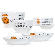 Luminarc 樂美雅 Smile 2人實用碗盤組 10p, 5種, 混合顏色, 1套