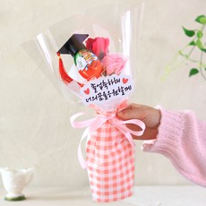 센트바스켓 드림캡 킨더조이 비누꽃 꽃다발, 소프트핑크