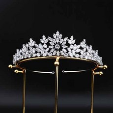 비즈 셀프웨딩 티아라 tra012, 실버, 1개