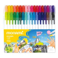 monAmi LIVE COLOR 雙頭水性筆 36色, 綜合色, 36支